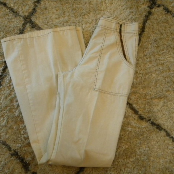 Vintage RETRO Bottoms UP front side zip  bell bottom jean - Picture 3 of 15